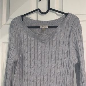 Loft silver sparkle sweater